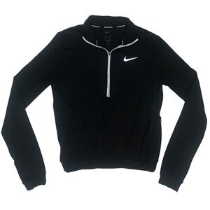 Nike Running Quarter-Zip Top Black and White Size Small Athletic
